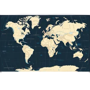 Old Style World Map Vector PNG Xjy PNG