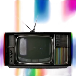 Old Tv Set With Color Bars Png 85 PNG image