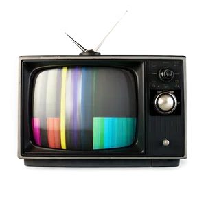 Old Tv Set With Color Bars Png Vqo PNG image