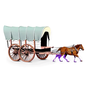 Old West Covered Wagon Silhouette PNG 68 PNG