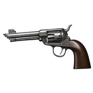 Old Western Revolver PNG Eiq