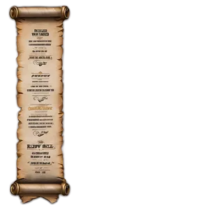 Old Western Wanted Scroll Png Xnk28 PNG image