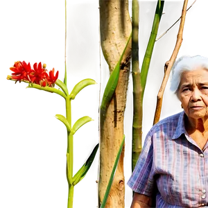 Old Woman In Nature PNG Bxh PNG