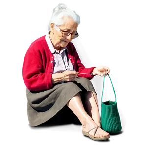 Old Woman Knitting PNG Amy60 PNG