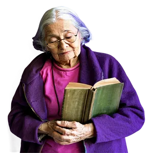 Old Woman With Book Png 4 PNG image