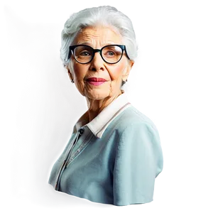 Old Woman With Glasses Png Hfd PNG image