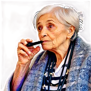Old Woman With Pipe PNG Mbm95 PNG