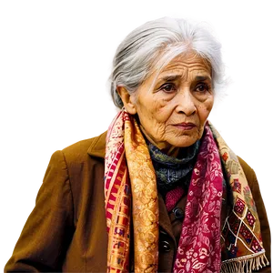 Old Woman With Scarf PNG 06202024