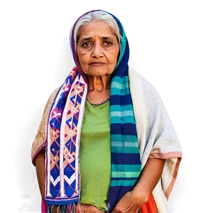 Old Woman With Shawl PNG 50