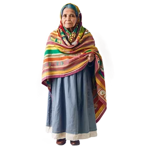 Old Woman With Shawl Png Wdw75 PNG image