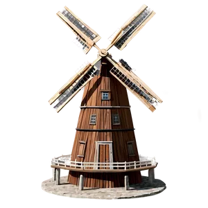 Old Wooden Windmill Png Axs90 PNG image