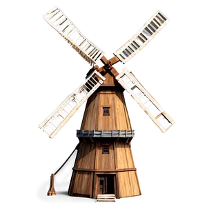 Old Wooden Windmill Png Wbp17 PNG image