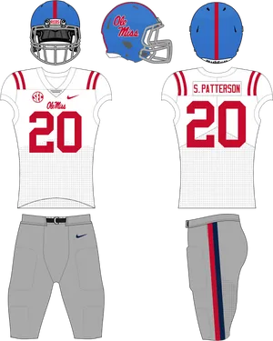 Ole Miss Football Uniform Design20 PNG image