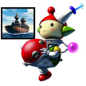 Olimar And Ship PNG Ihb