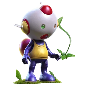 Olimar And Yellow Pikmin PNG 06242024