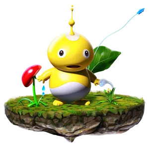 Olimar And Yellow Pikmin PNG Hqn PNG