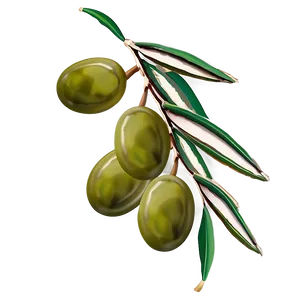 Olive Branch Garland PNG Myg7