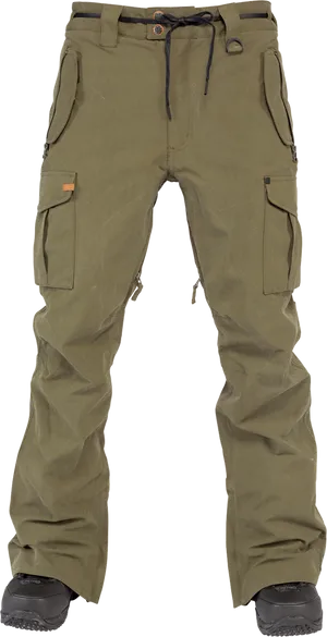Olive Green Cargo Pants PNG image