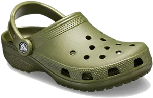 Olive Green Croc Sandal