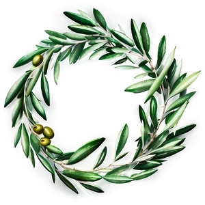 Olive Leaf Wreath Png Wrm62 PNG image