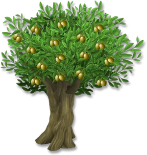 Olive Tree Illustration PNG image