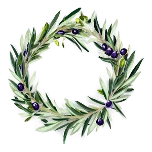 Olive Wreath Clipart PNG Mjs82