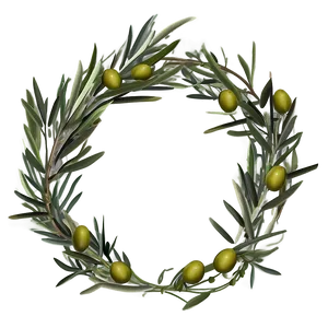 Olive Wreath Clipart PNG Prm8