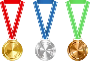 Olympic Medals Gold Silver Bronze PNG image