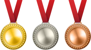 Olympic Medals Gold Silver Bronze PNG image