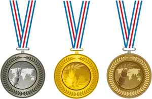 Olympic Medals Set PNG image