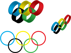 Olympic Rings Graphic Evolution PNG image