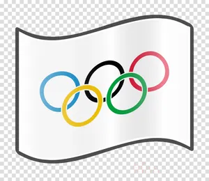 Olympic Ringson Flag Graphic PNG image