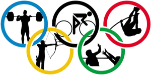 Olympic Sports Silhouettes PNG image