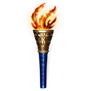 Olympic Torch With Stars Png 06272024 PNG image