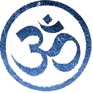 Om Symbol Glittering Blue PNG