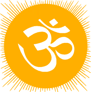 Om Symbol Radiant Background PNG