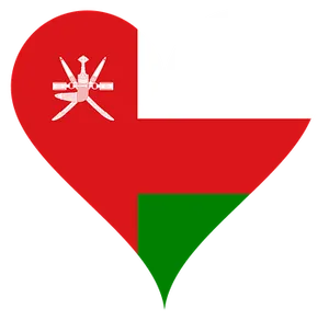 Oman Flag Heart