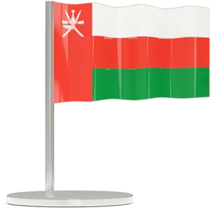 Oman National Flag Display PNG image