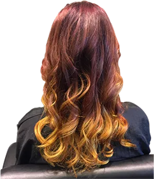 Ombre Curls Hairstyle PNG image