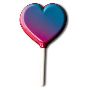 Ombré Heart Lollipop PNG 06292024