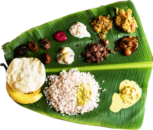 Onam Sadya Traditional Kerala Feast PNG image