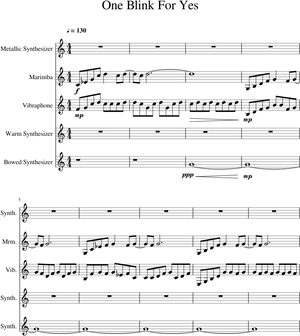 One Blink For Yes Sheet Music PNG