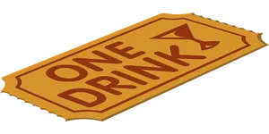 One Drink Ticket Illustration