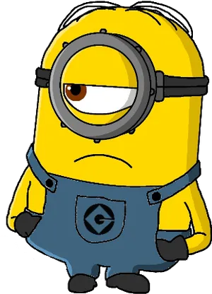 One Eyed Minion Standing PNG image