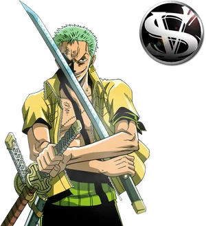One Piece Zoro With Swords PNG image