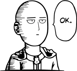 One Punch Man O K Reaction PNG image