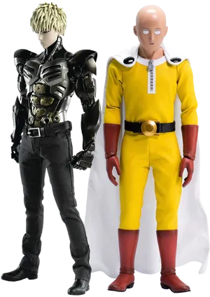 One Punch Manand Genos Figures PNG image