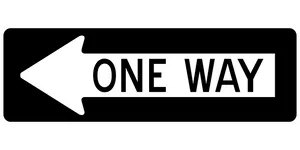 One Way Sign Arrow Direction PNG image