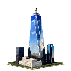 One World Trade Center Aerial View PNG 95