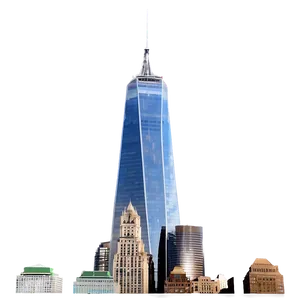 One World Trade Center Black And White PNG 06252024